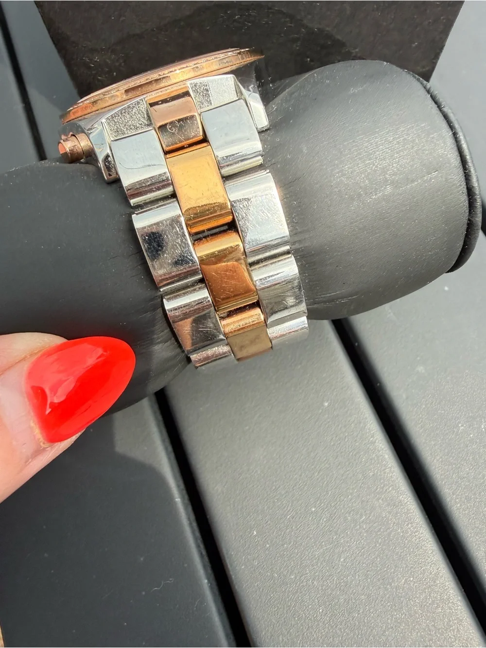 Marc by Marc Jacobs Rose Gold and Silver Crystal-Accent Chronograph Watch
